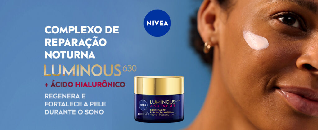 NIVEA Tratamento Facial Complexo de Reparação Noturna Luminous 630 - Proporciona hidratação intensa durante a noite e reduz marcas escurecidas - 50ml