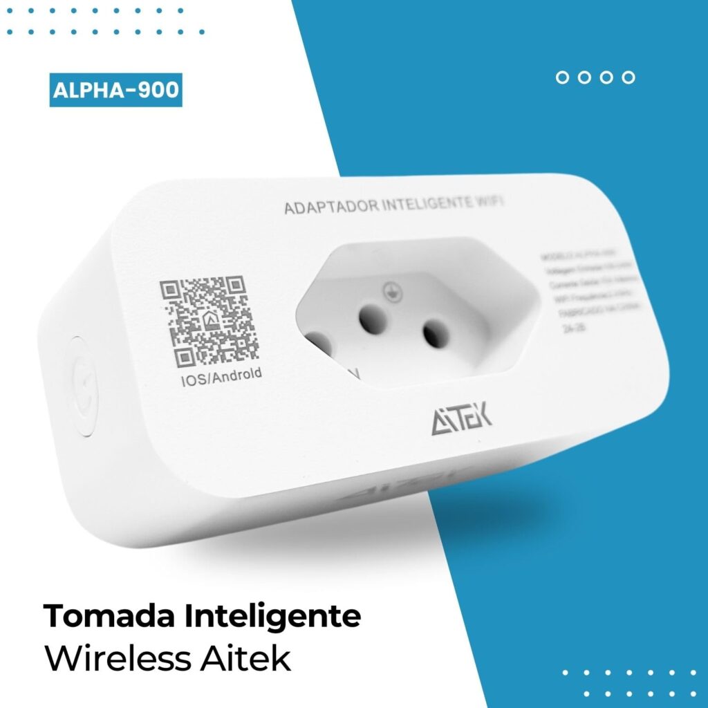 Tomada Inteligente Wi-Fi 10A Bivolt - Controle por Aplicativo Alexa Google Assistente Compatível Android IOS