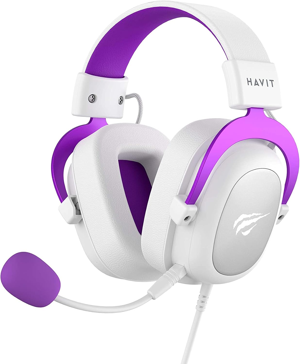 Headset Fone de Ouvido Havit HV-H2002d Purple, Gamer, com Microfone, Falante 53mm, Plug 3, 5mm: compatível com XBOX ONE e PS4, HAVIT, HV-H2002d Cor Roxo e