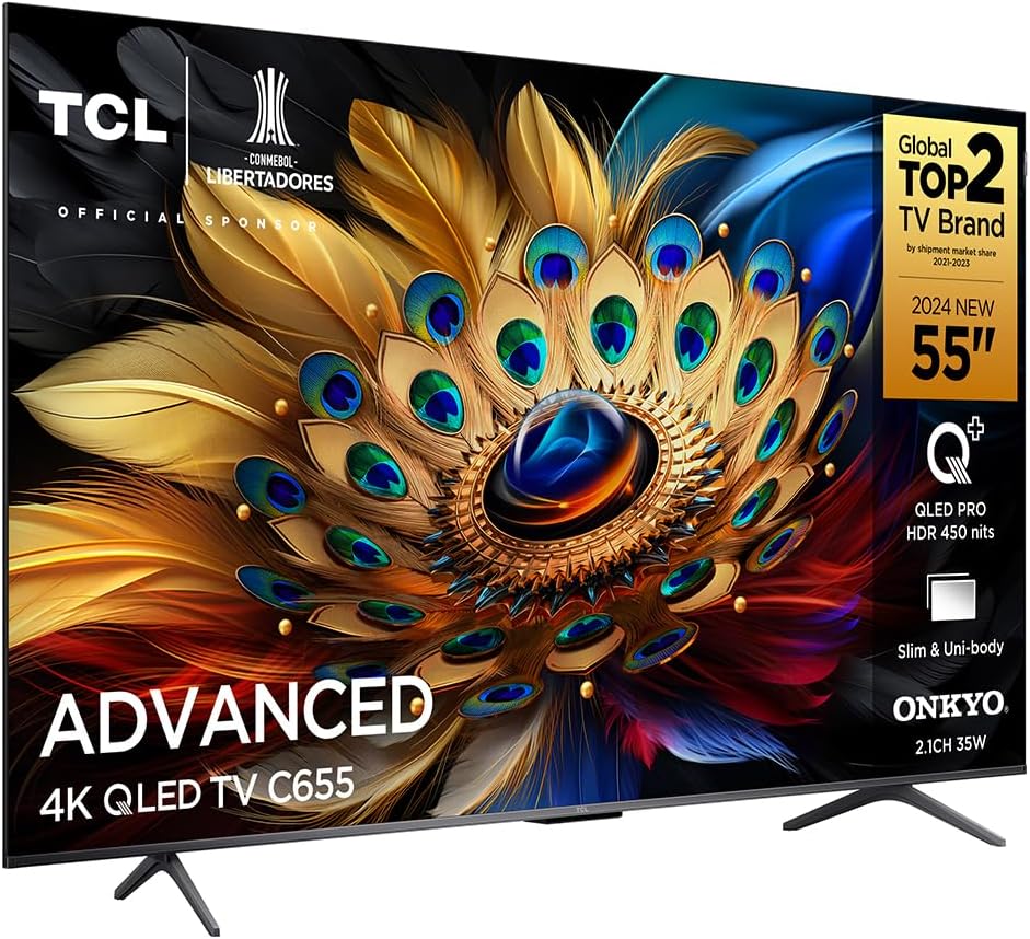 TCL QLED TV 55” C655 4K UHD GOOGLE TV DOLBY VISION ATMOS