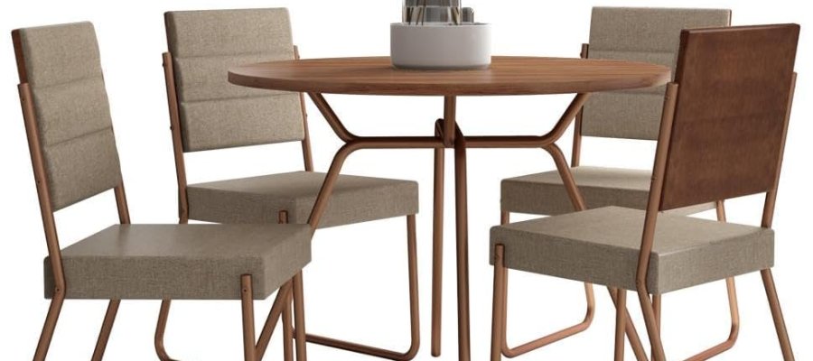 Conjunto Sala de Jantar 4 Cadeiras San Francisco Carraro